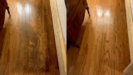 Before and After Floor Cleaning