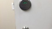 Golden Locksmith can expertly install and repair all forms of deadbolts - here we worked on a unique deadbolt with an indicator in place.